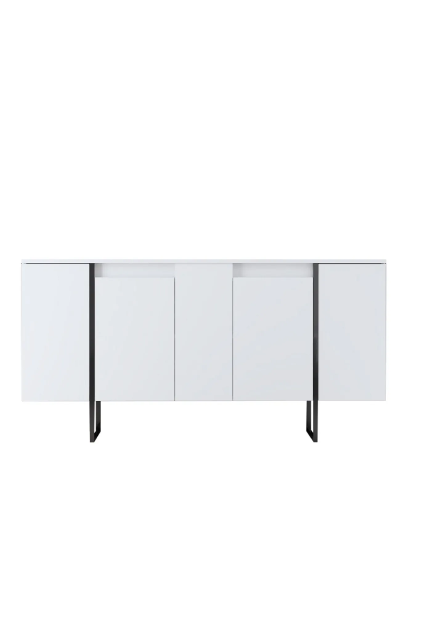 Dressoir Luxe Wit/Zwart 160cm