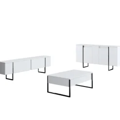 Dressoir Luxe Wit/Zwart 160cm