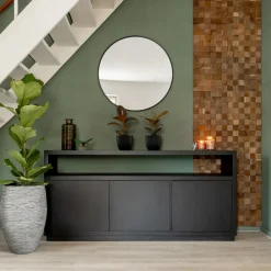 Dressoir Luxurious Zwart 180cm - Giga Meubel