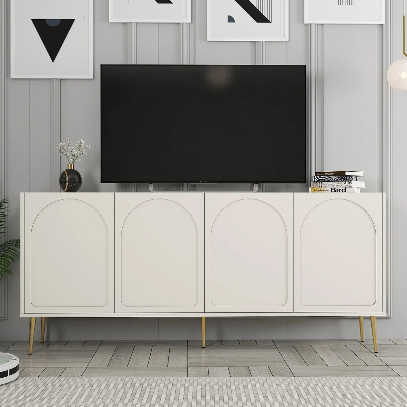 Dressoir Lyon Crème/Goud 180cm