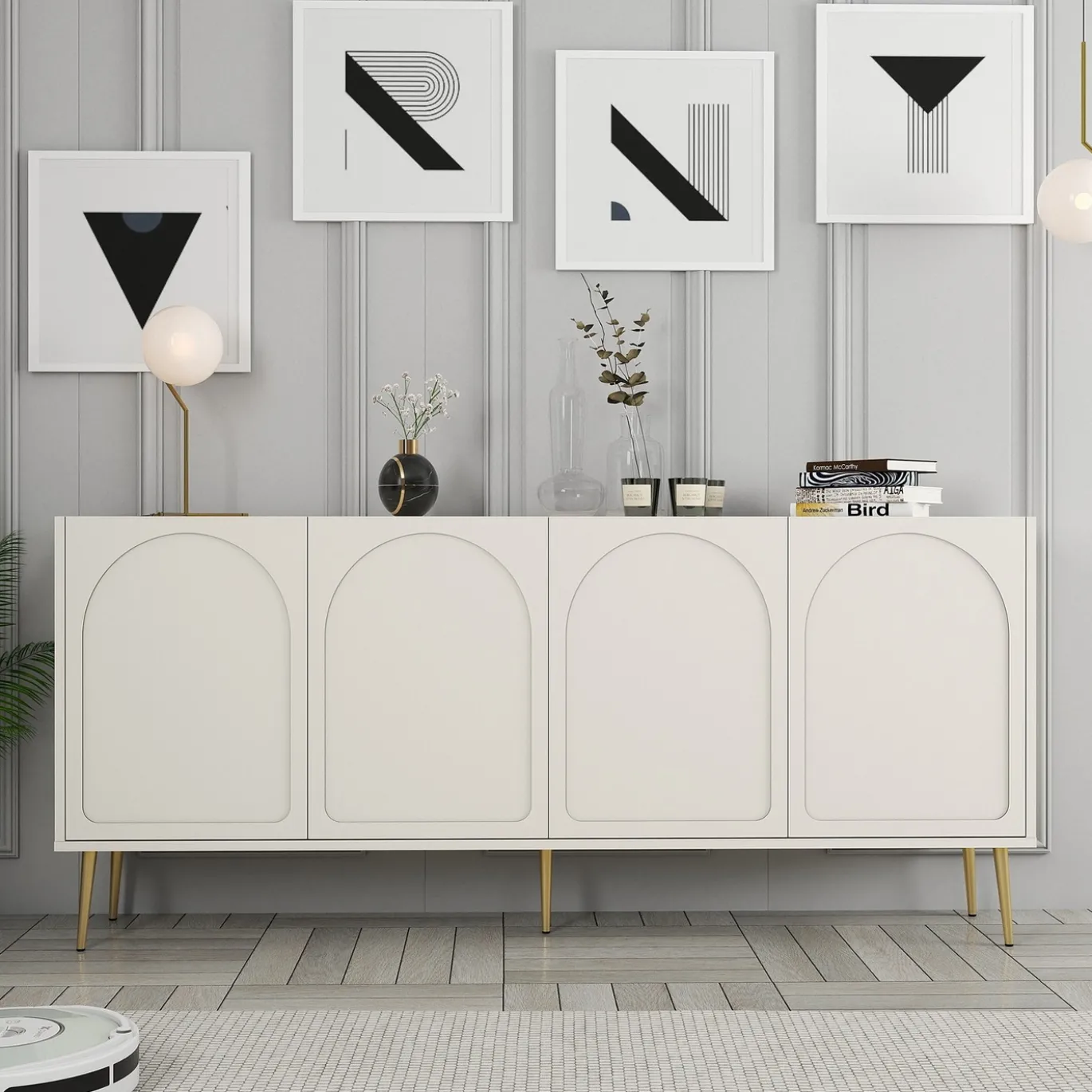 Dressoir Lyon Crème/Goud 180cm
