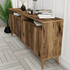 Dressoir Milan Melamine Walnoot 180cm