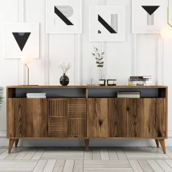 Dressoir Milan Melamine Walnoot 180cm