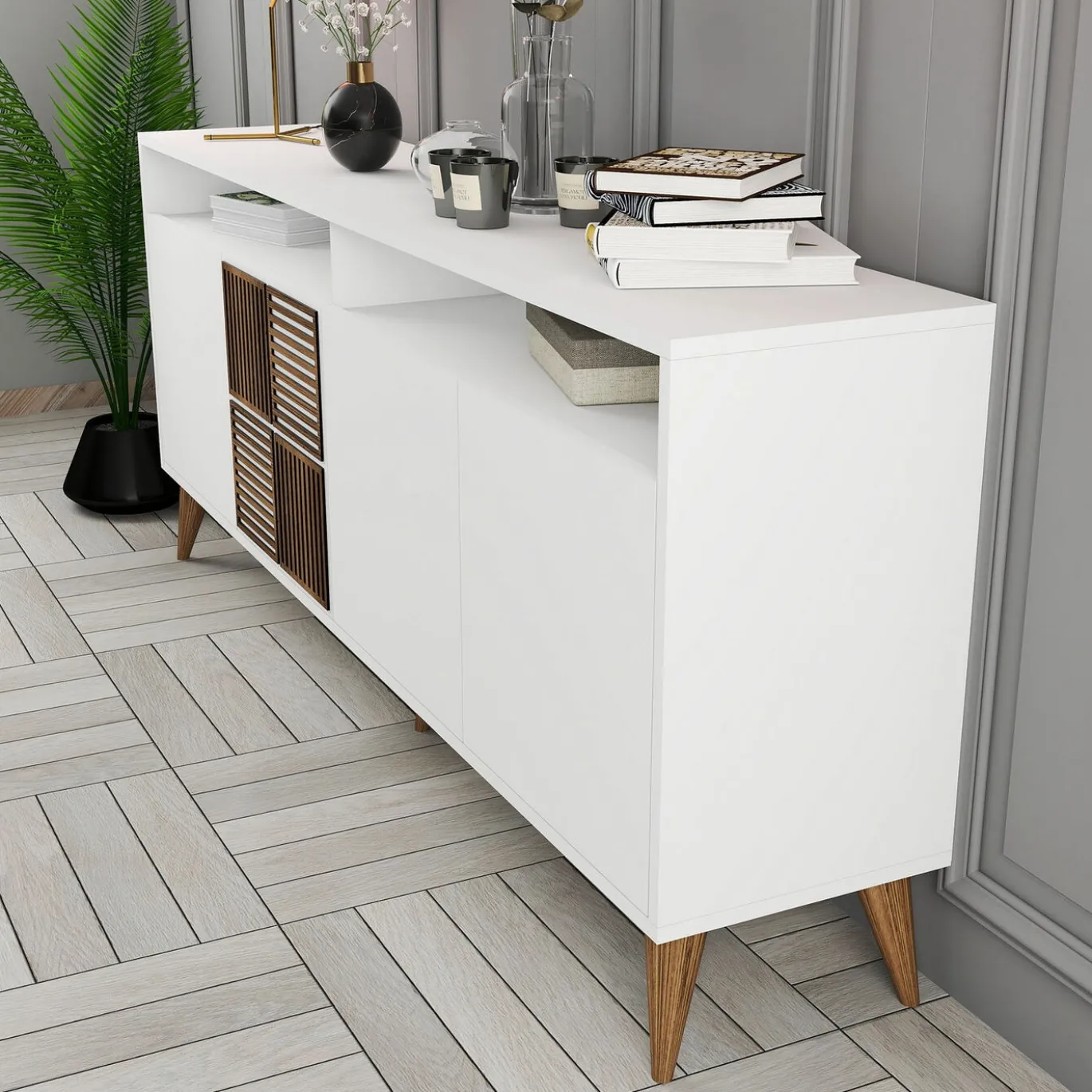 Dressoir Milan Melamine Wit 180cm
