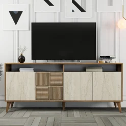 Dressoir Milan Walnoot/Travertinlook 180cm