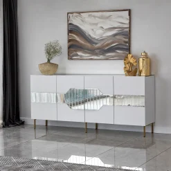 Dressoir Milan Wit/Goud 180cm