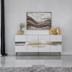 Dressoir Milan Wit/Goud 180cm