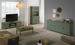 Dressoir Miranda 3d3L Groen wax - Giga Meubel