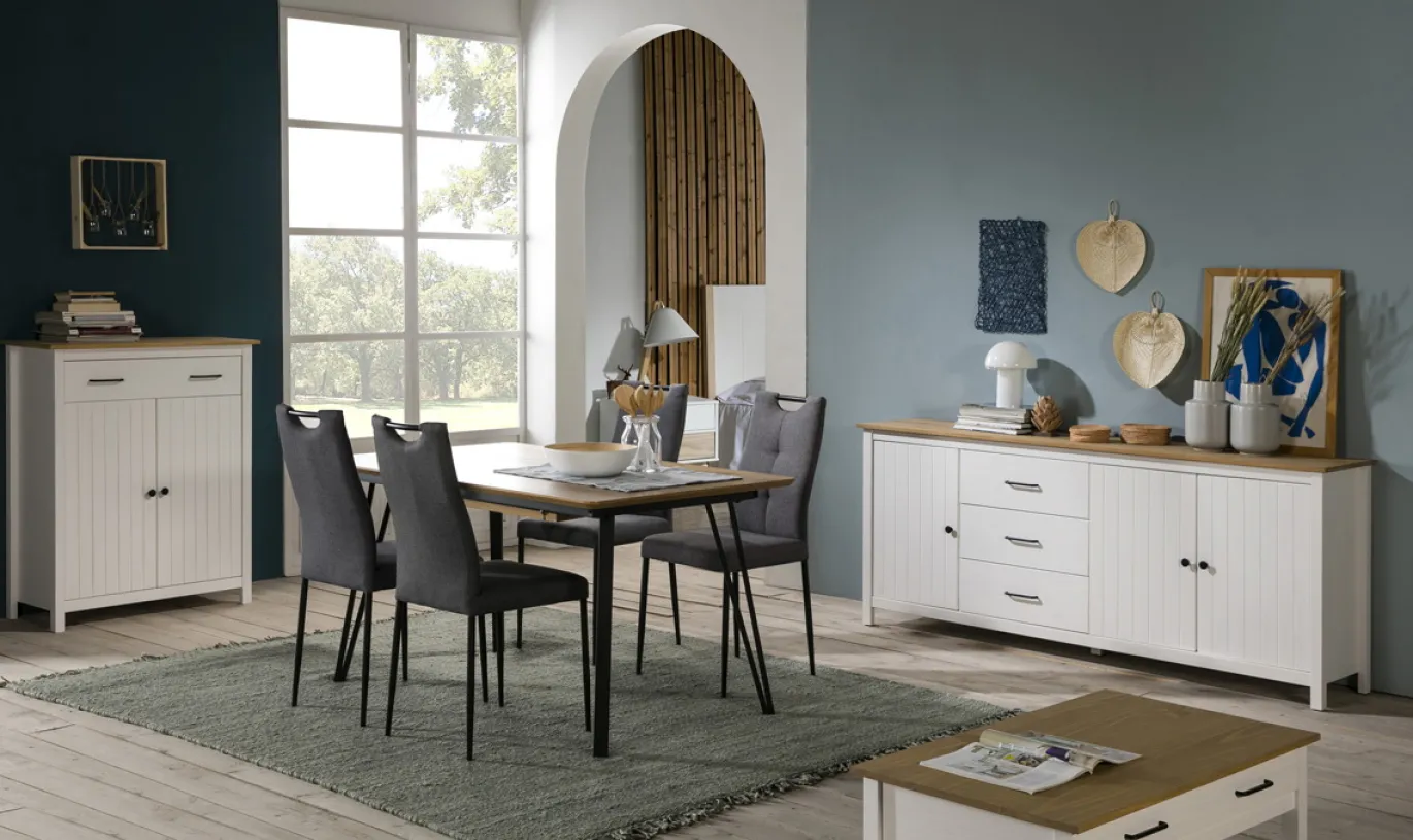 Dressoir Miranda 3d3L Wit Wax - Giga Meubel