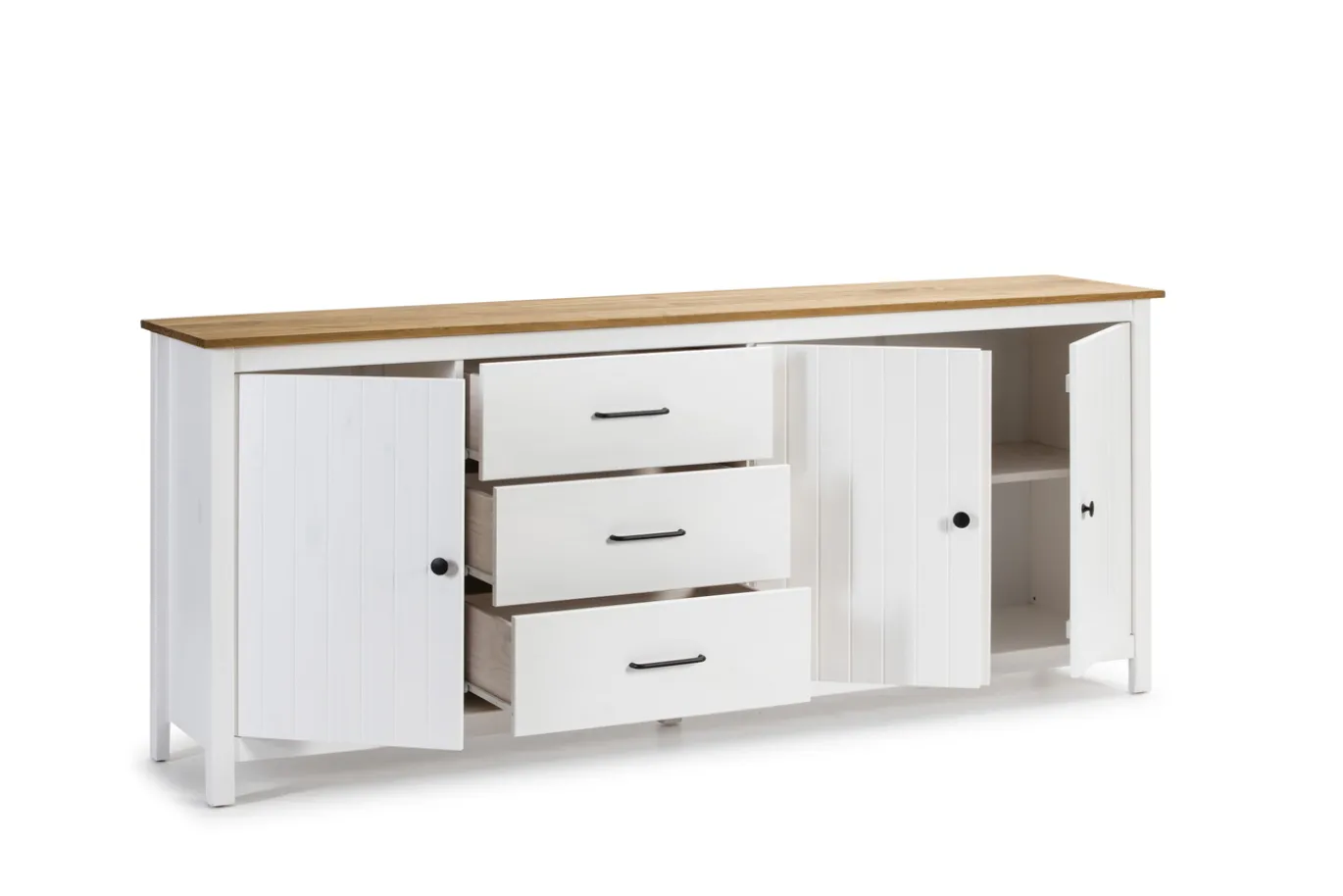 Dressoir Miranda 3d3L Wit Wax - Giga Meubel