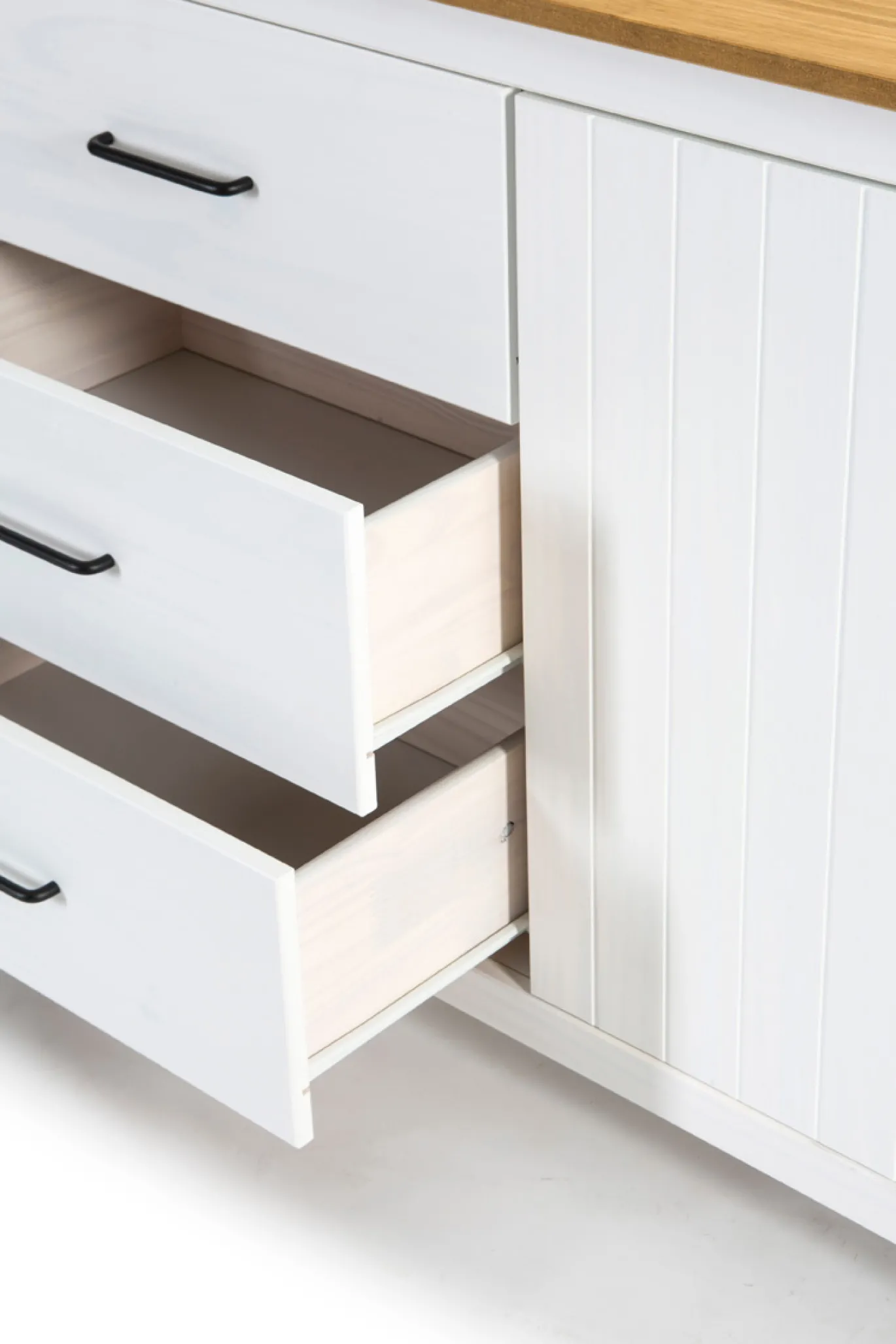 Dressoir Miranda 3d3L Wit Wax - Giga Meubel