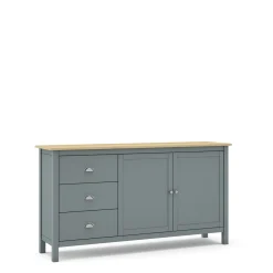 Dressoir Misti 2d3L Khaki Groen/eiken - Giga Meubel