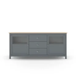 Dressoir Misti 3L2d 180cm Khaki Groen/eiken - Giga Meubel