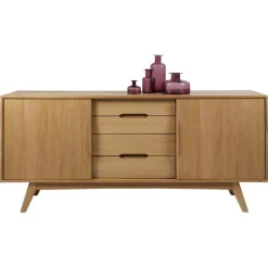 Dressoir Mylla Eikenfineer Naturel 180cm - Giga Living