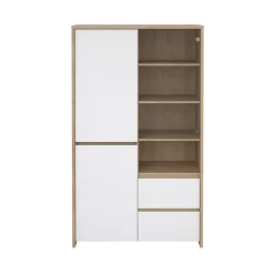 Dressoir Next Jackson Hickory Wit Hoogglans 149cm - Giga Living