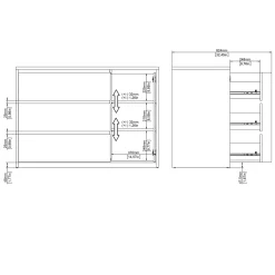 Dressoir Next Jackson Hickory Wit Hoogglans - Giga Living