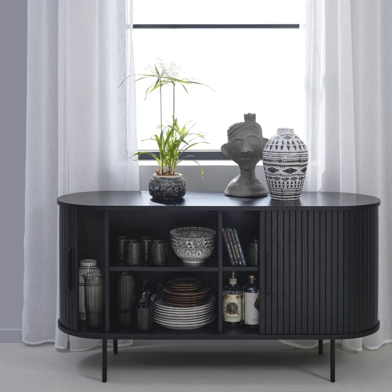 Dressoir Nola Zwart - Giga Living