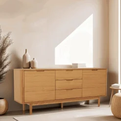 Dressoir Nyborg Naturel Oil 180cm - Giga Meubel
