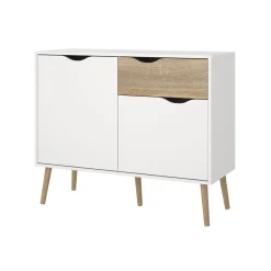 Dressoir Oslo Wit/Naturel 99cm - Giga Living