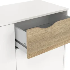 Dressoir Oslo Wit/Naturel 99cm - Giga Living