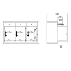 Dressoir Paris Matgrijs - Giga Living