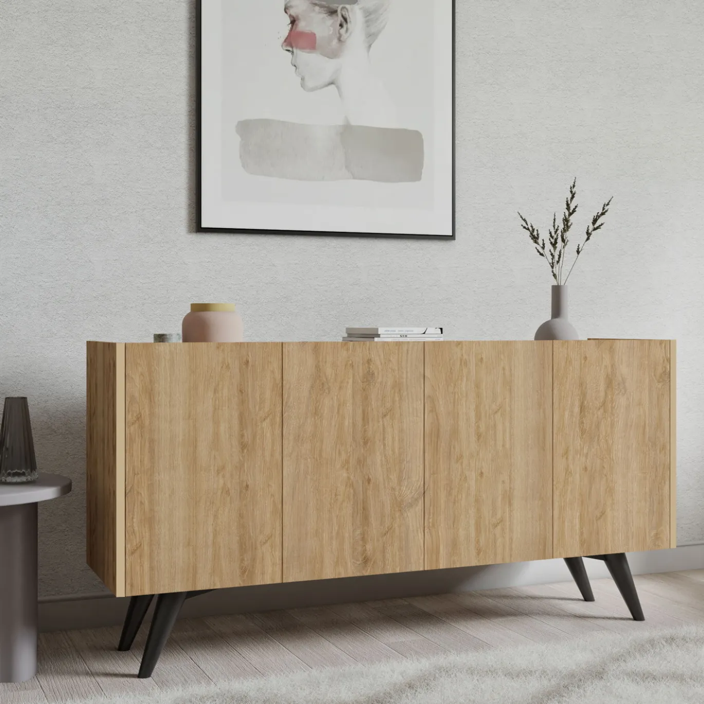 Dressoir Pekin Melamine Naturel 150cm