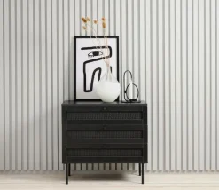 Dressoir Pensacola Zwart 3 Lades - Giga Living