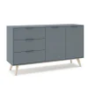 Dressoir Pisco 2d3L Khaki Groen/wit Wax - Giga Meubel