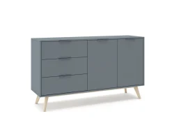 Dressoir Pisco 2d3L Khaki Groen/wit Wax - Giga Meubel