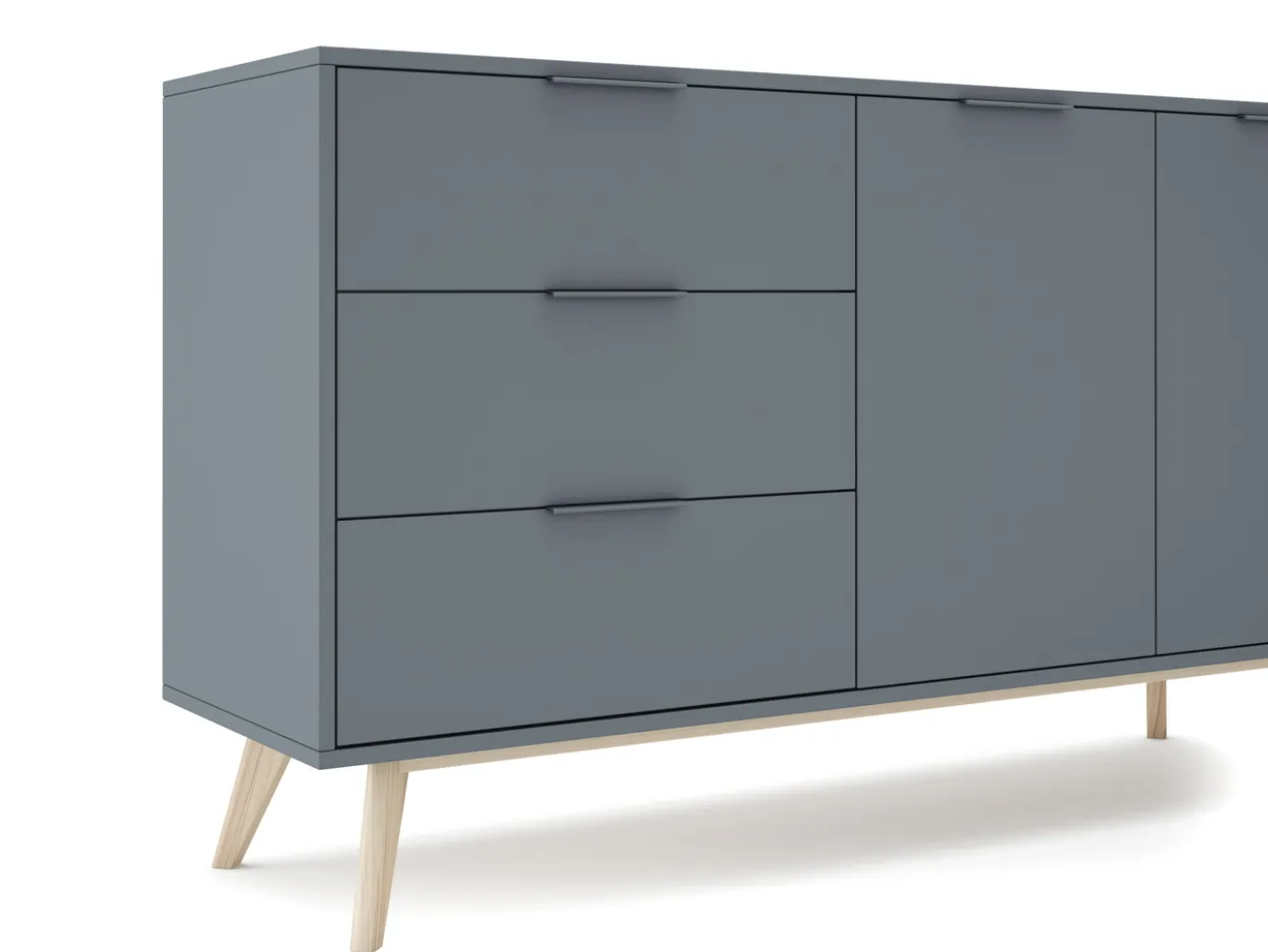 Dressoir Pisco 2d3L Khaki Groen/wit Wax - Giga Meubel