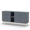 Dressoir Pisco 2d2v3L Khaki Groen/wit Wax - Giga Meubel