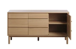 Dressoir Ponza Dressoir Naturel Eiken 140cm - Giga Living