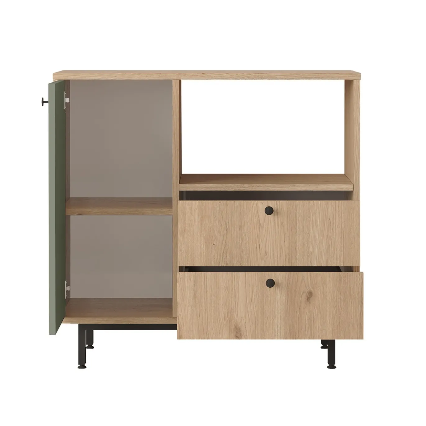 Dressoir Roland Groen/Naturel 88cm