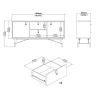 Dressoir Ry Noten Mat Zwart - Giga Living