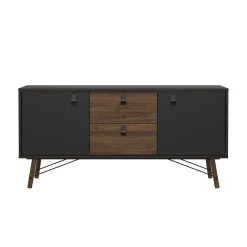 Dressoir Ry Noten Mat Zwart - Giga Living