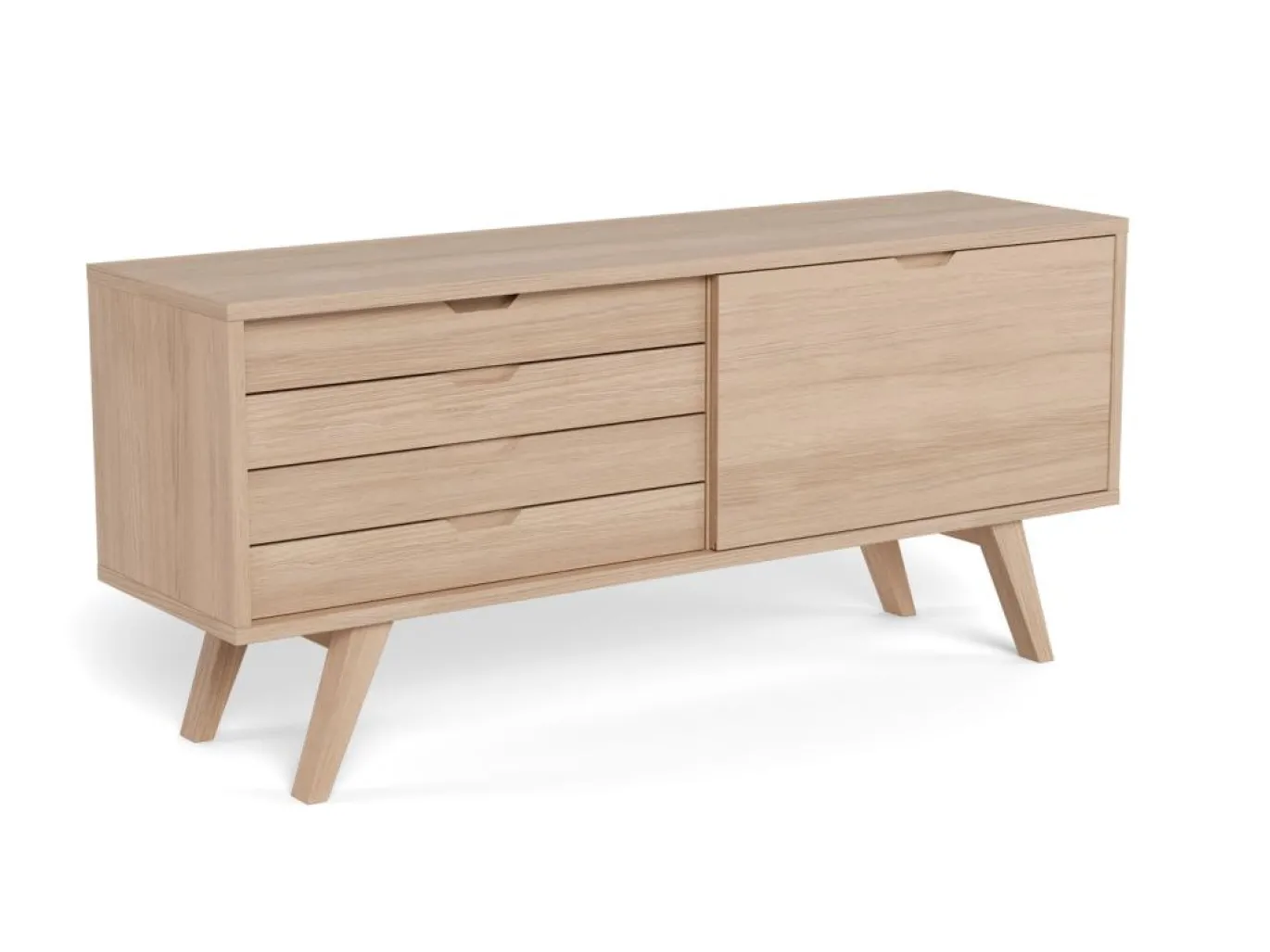 Dressoir Stanford Eiken Wit 160cm - Giga Living
