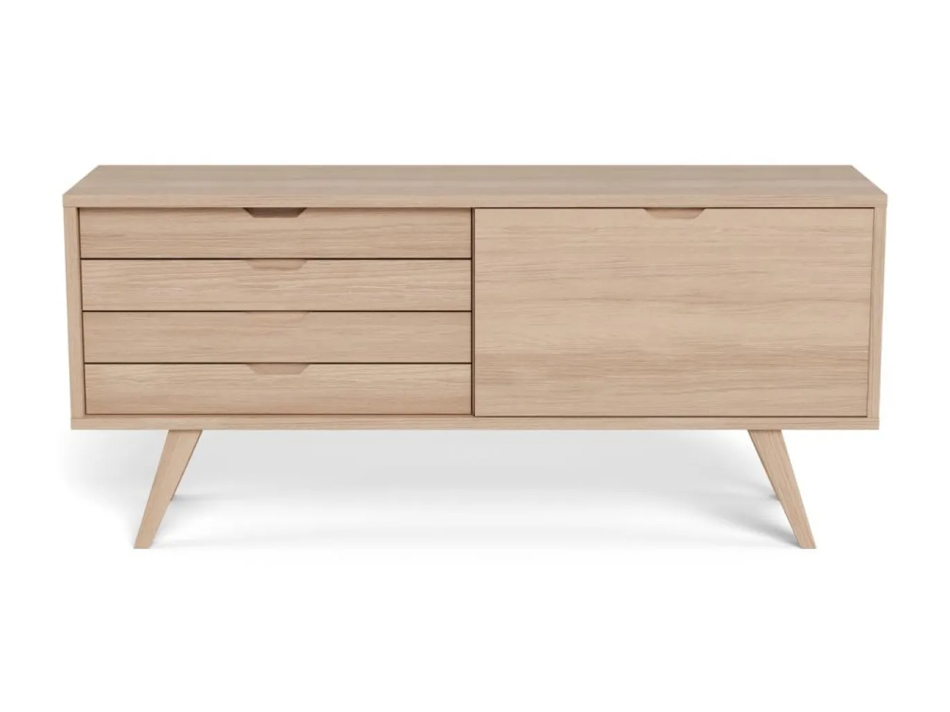 Dressoir Stanford Eiken Wit 160cm - Giga Living