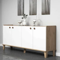 Dressoir Sumer Melamine Eiken Wit