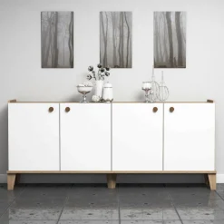 Dressoir Sumer Melamine Eiken Wit