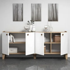 Dressoir Sumer Melamine Eiken Wit