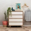 Dressoir Suvera Melamine Eiken Wit