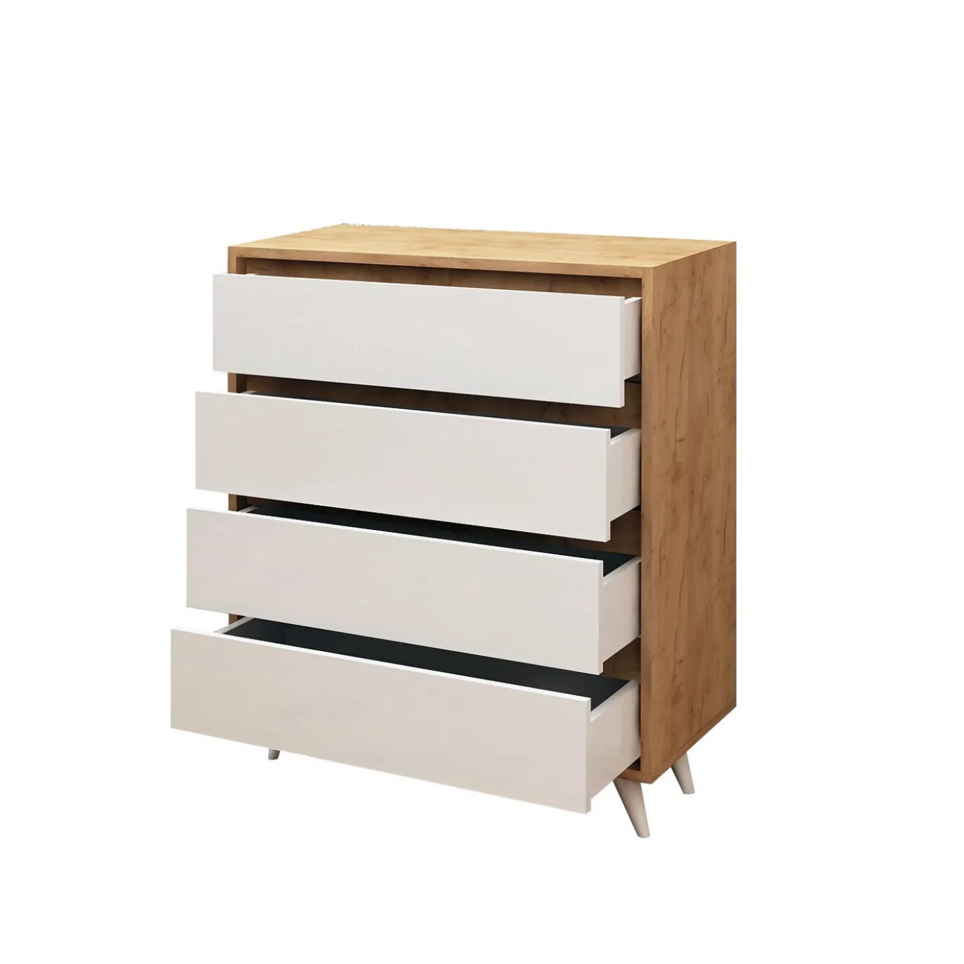 Dressoir Suvera Melamine Eiken Wit
