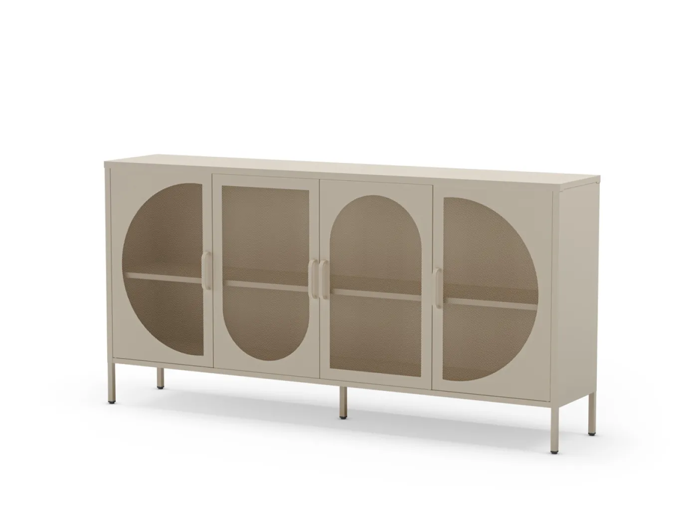 Dressoir Tayra 4d 160cm Crème - Giga Meubel