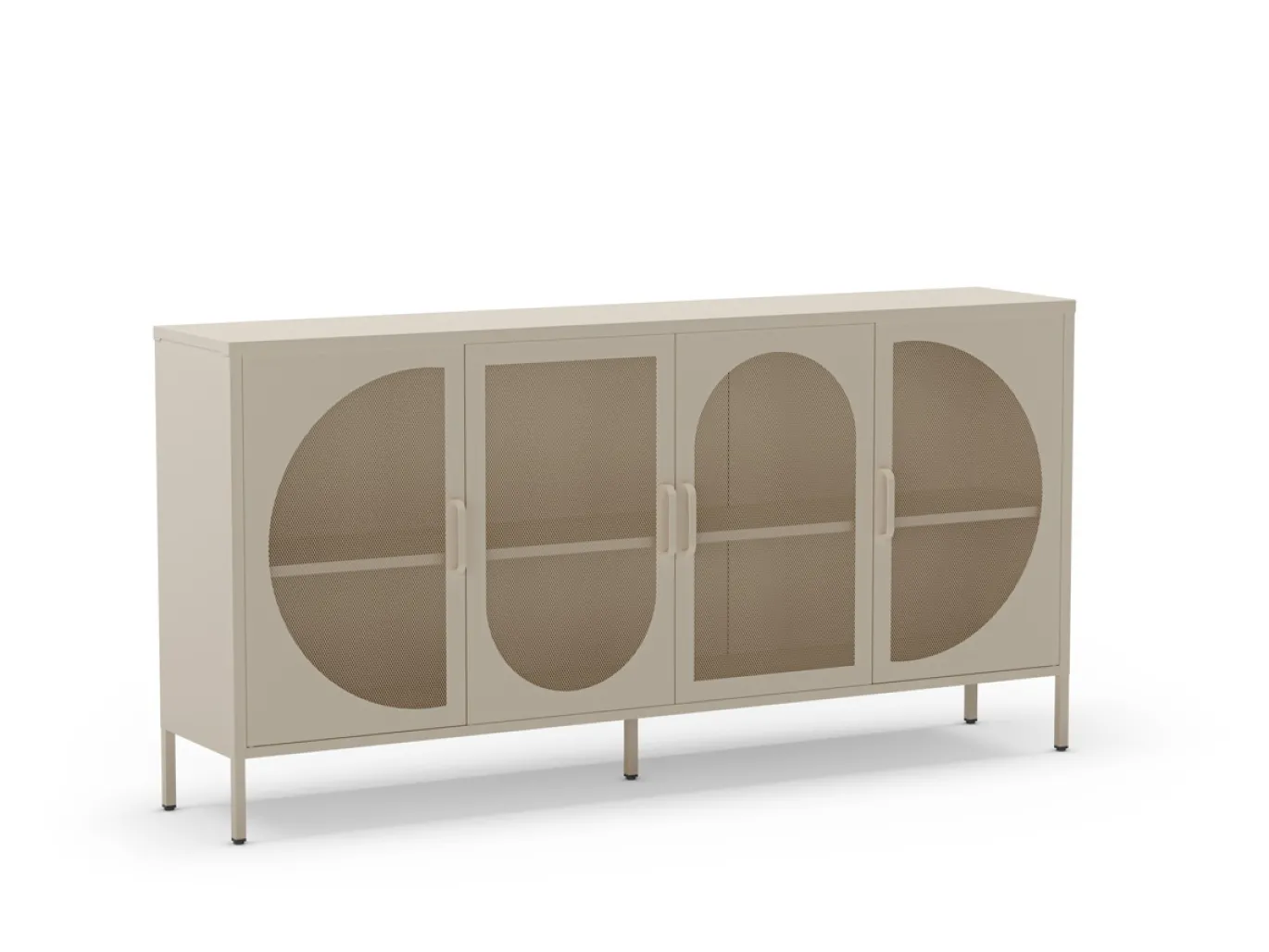 Dressoir Tayra 4d 160cm Crème - Giga Meubel