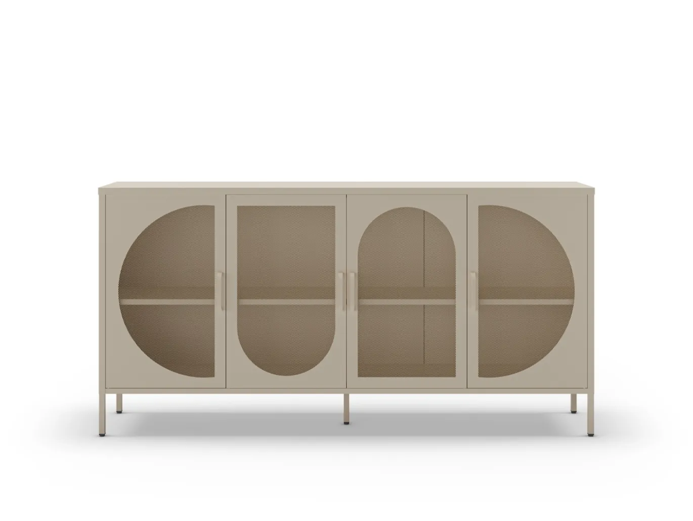 Dressoir Tayra 4d 160cm Crème - Giga Meubel
