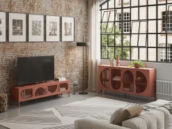 Dressoir Tayra 4d 160cm Terracotta - Giga Meubel