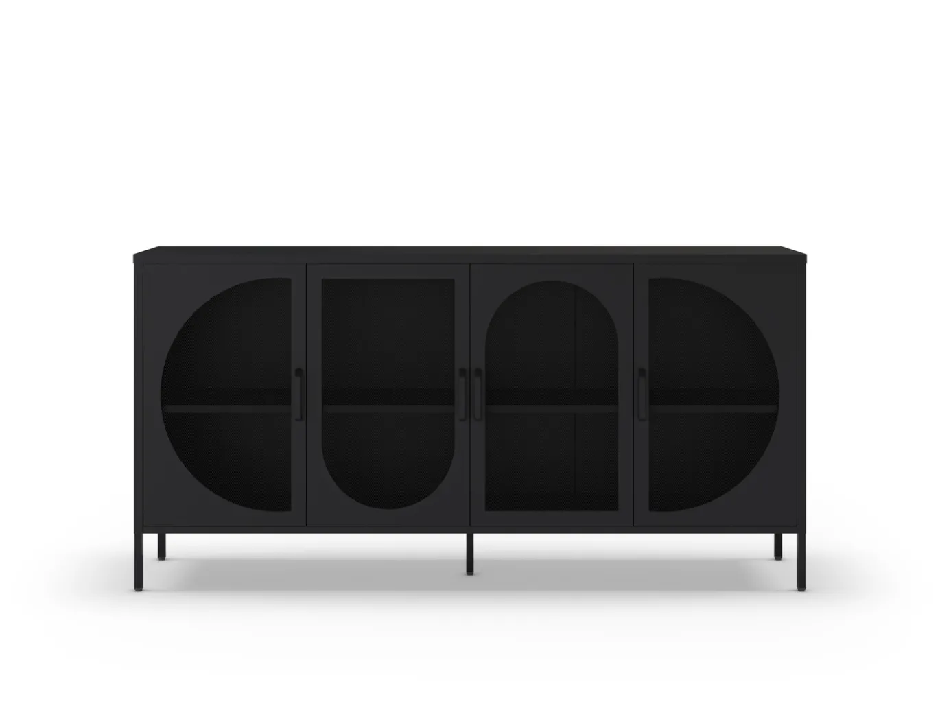 Dressoir Tayra 4d 160cm Zwart - Giga Meubel