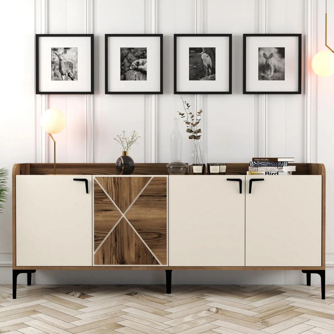 Dressoir Venedik Melamine Crème 180cm
