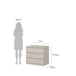 Dressoir Ylva 3-Lades Cashmere - Giga Living