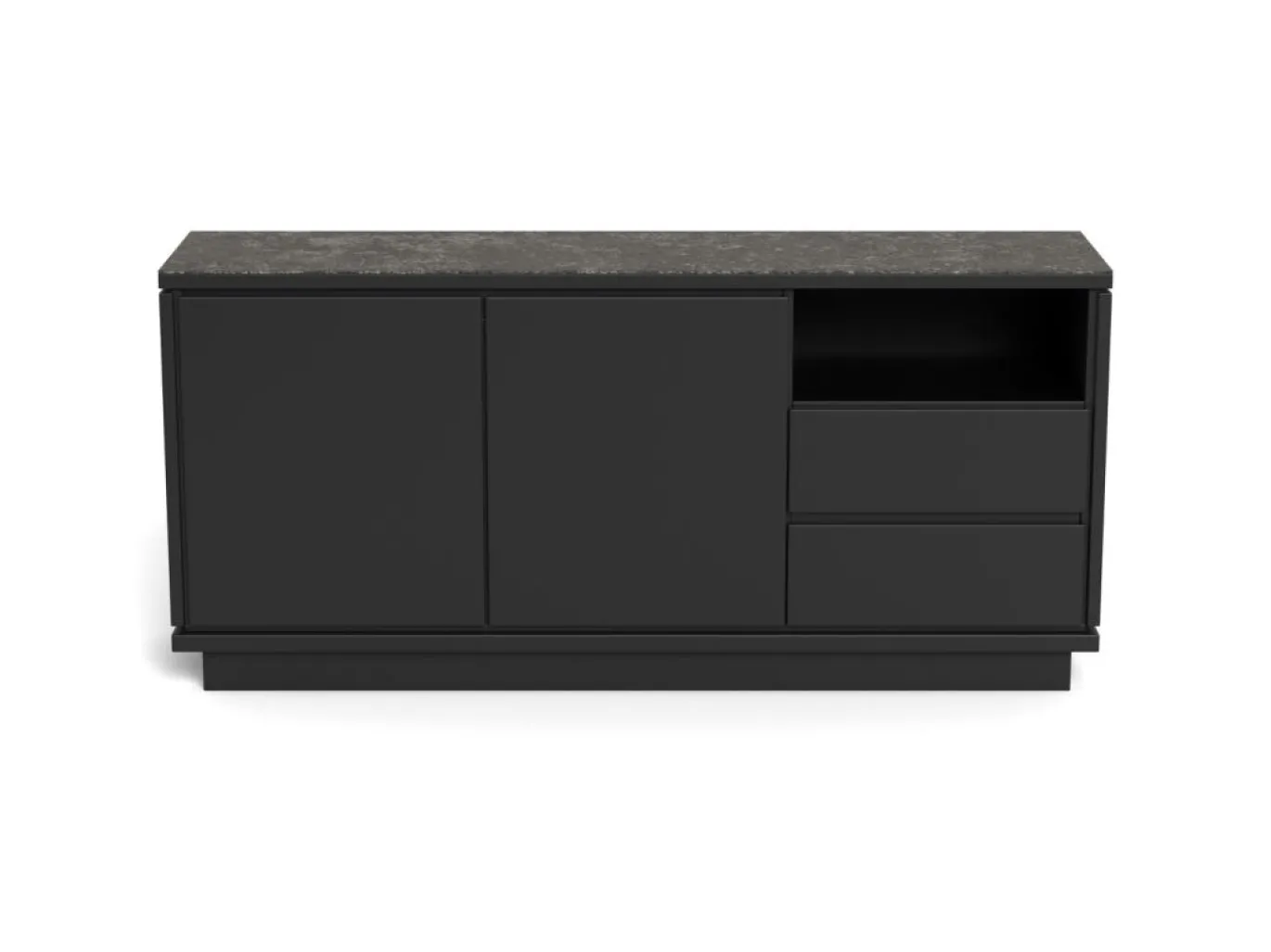 Dressoir Yvette Keramiek Zwart 160cm - Giga Living